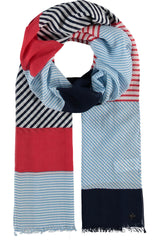 Striped Blocks Cotton Scarf