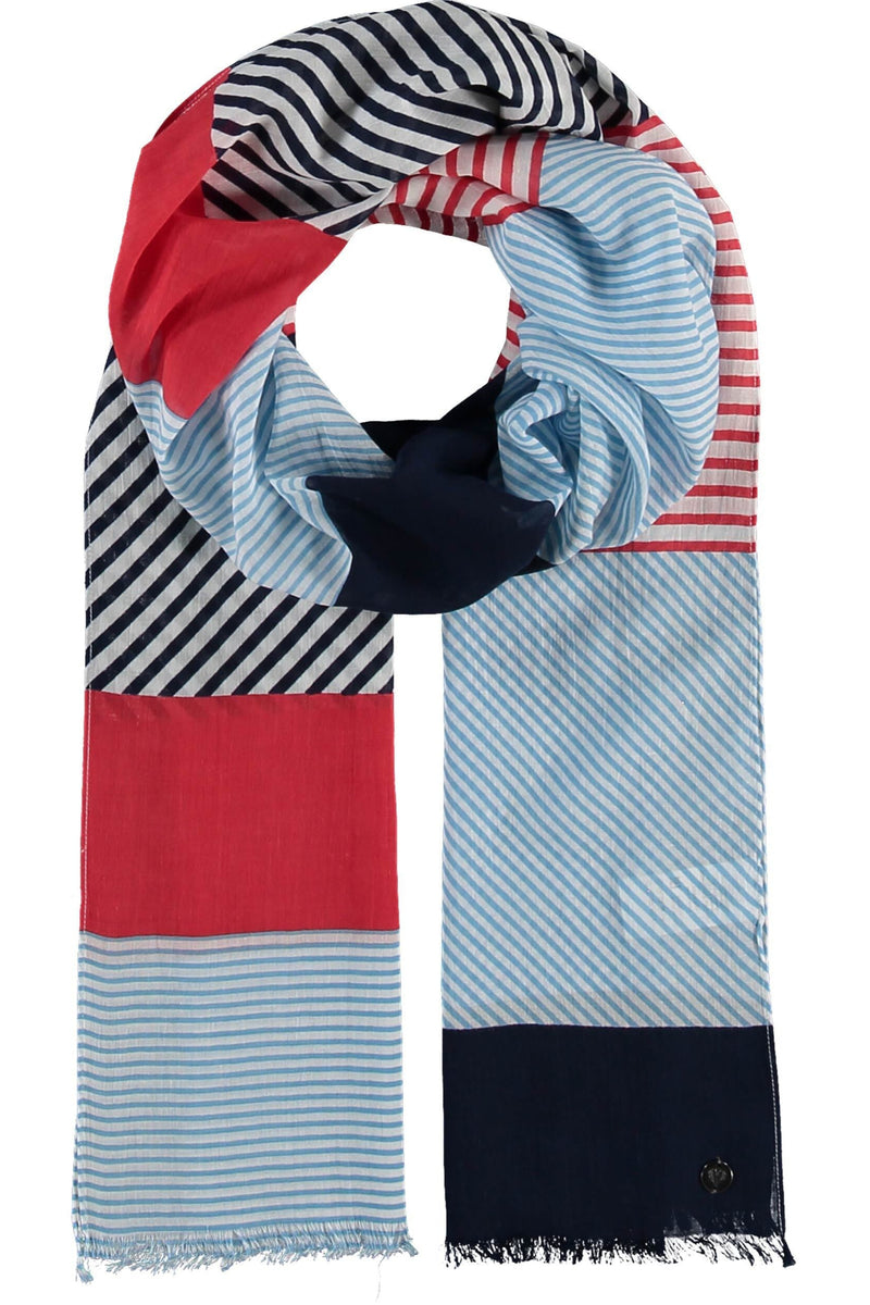 Striped Blocks Cotton Scarf