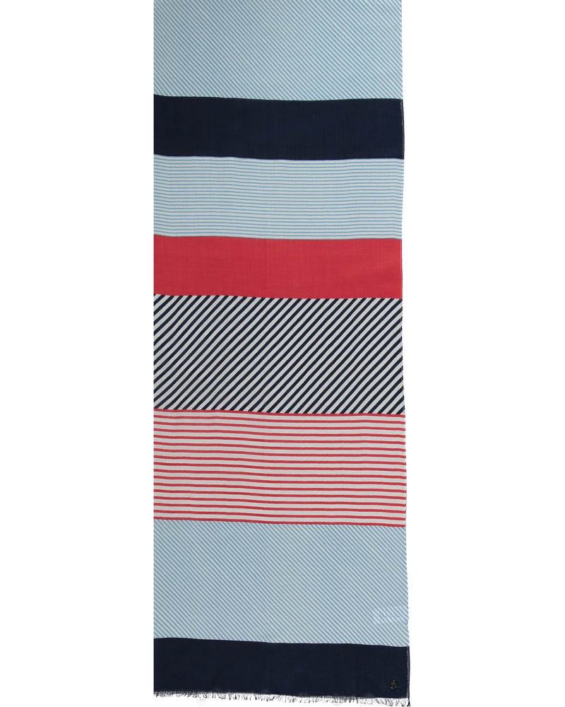 Striped Blocks Cotton Scarf