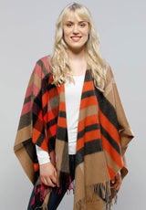 Plaid Signature Wool Ruana