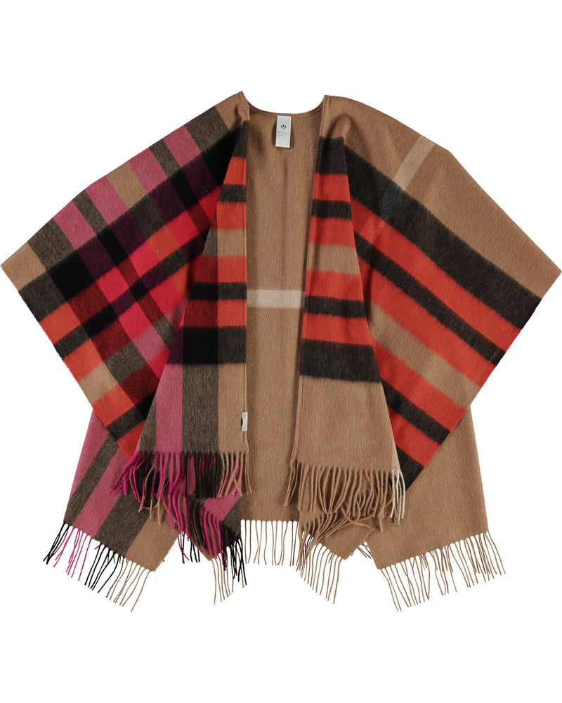 Plaid Signature Wool Ruana