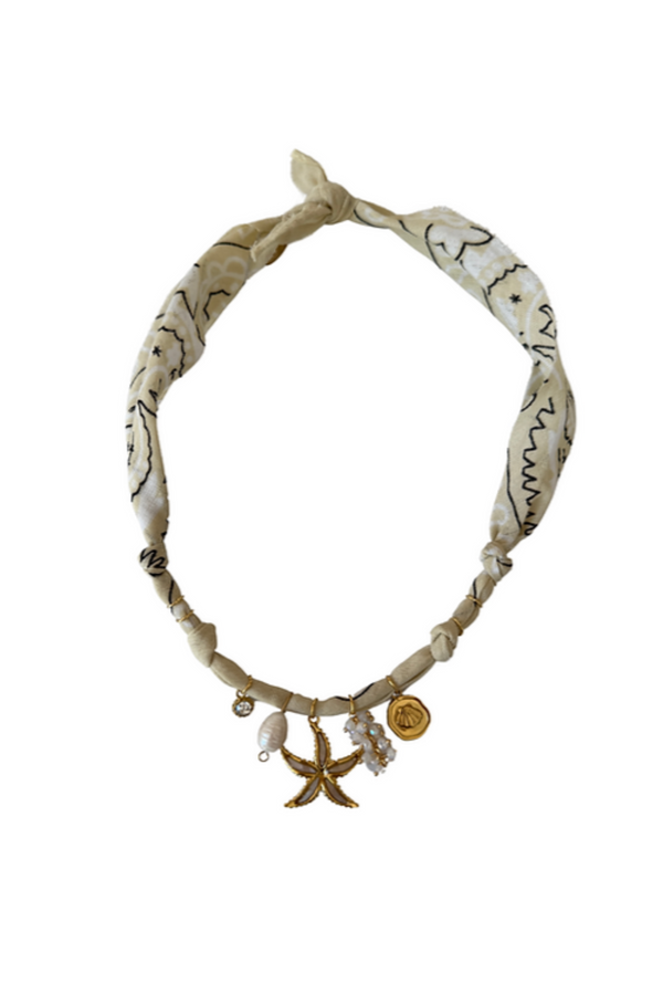 Golden Fluo Nude Starfish Necklace