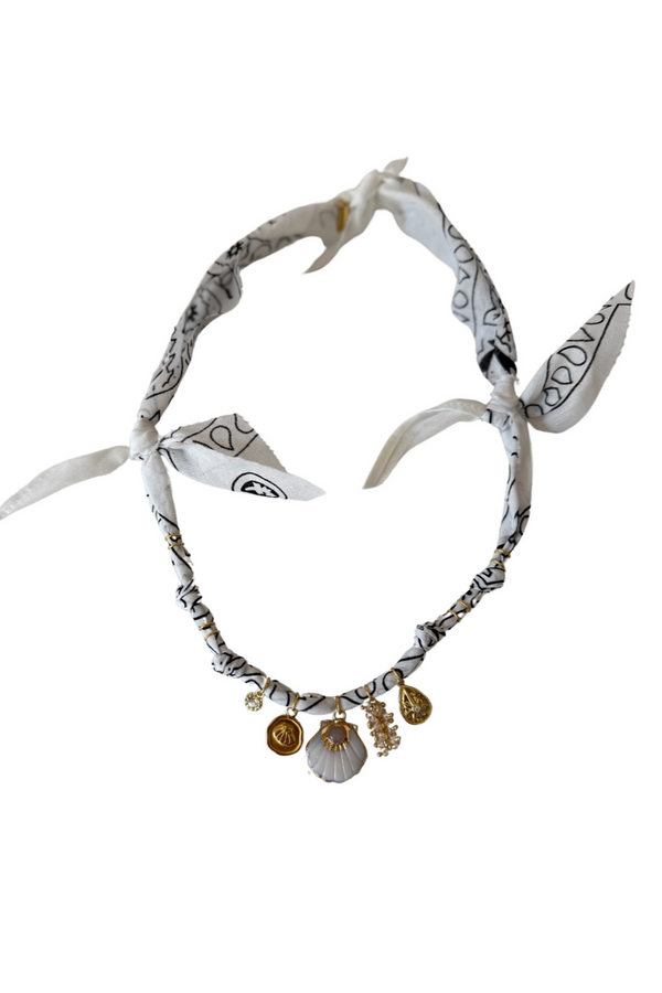 Golden Fluo White Shell Necklace