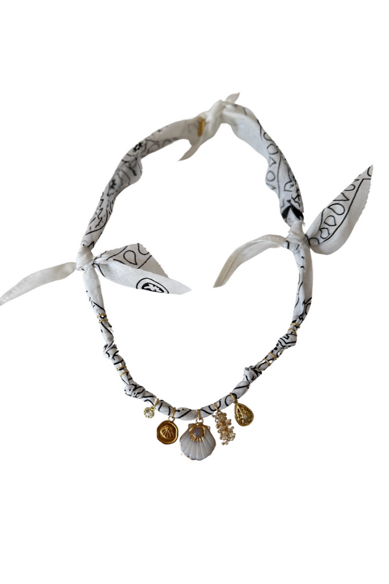 Golden Fluo White Shell Necklace