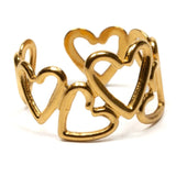 Multi Heart Ring - Gold Plated