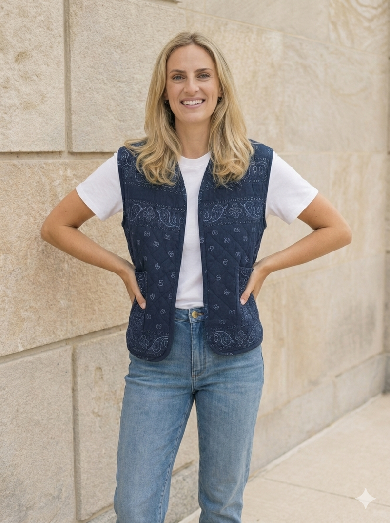 Bandana Quilted Vest