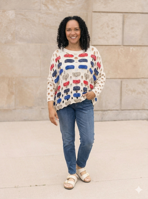 Bandana Weave Pullover