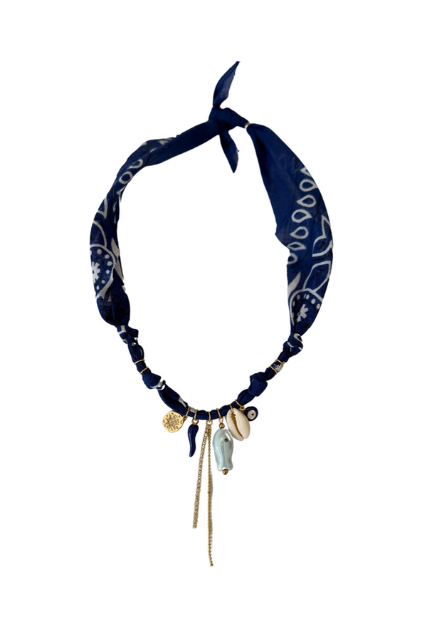 Hydra Island Ultramarine Pearl Fish Necklace