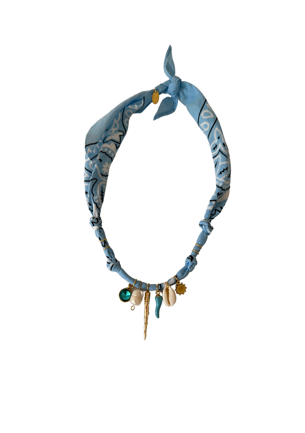 Hydra Island Sky Gold Spike Necklace