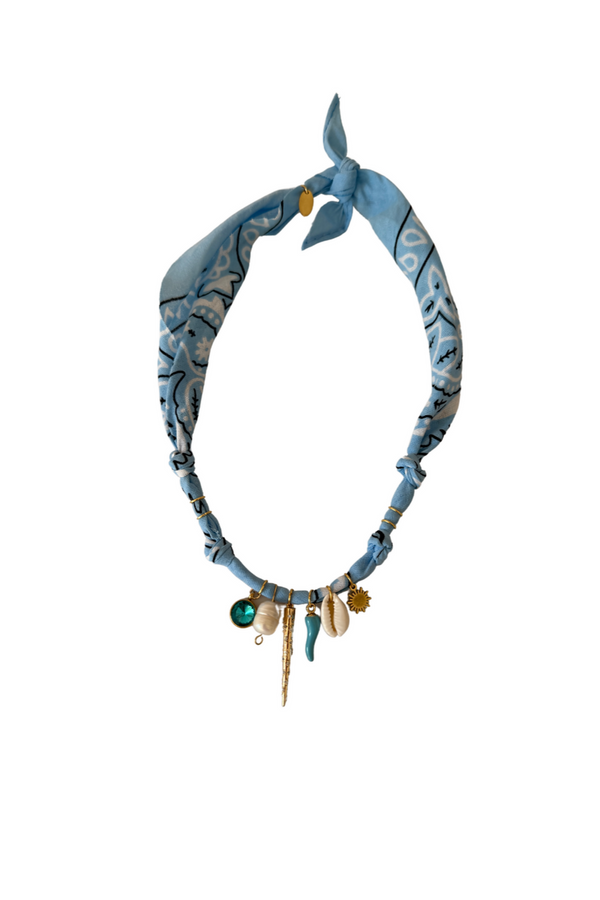 Hydra Island Sky Gold Spike Necklace