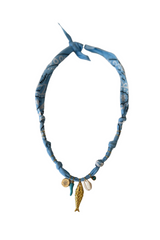Hydra Island Sky Golden Fish Necklace