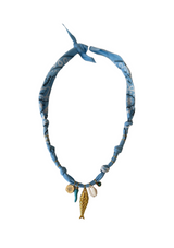 Hydra Island Sky Golden Fish Necklace