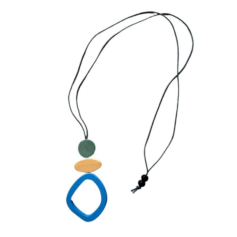 Wooden Hoop Pendant Necklace