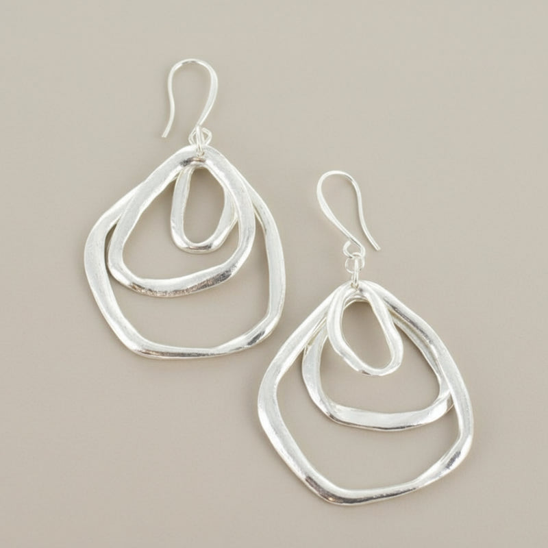 Triple Ring Earrings