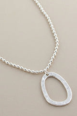 Oval Pendant Silver Ball NK SILVER