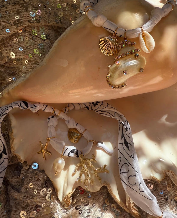 Golden Fluo White Coral Necklace