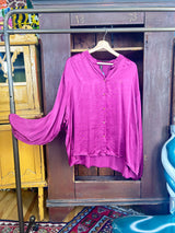 Silk Luxe Bubble Sleeve Shirt