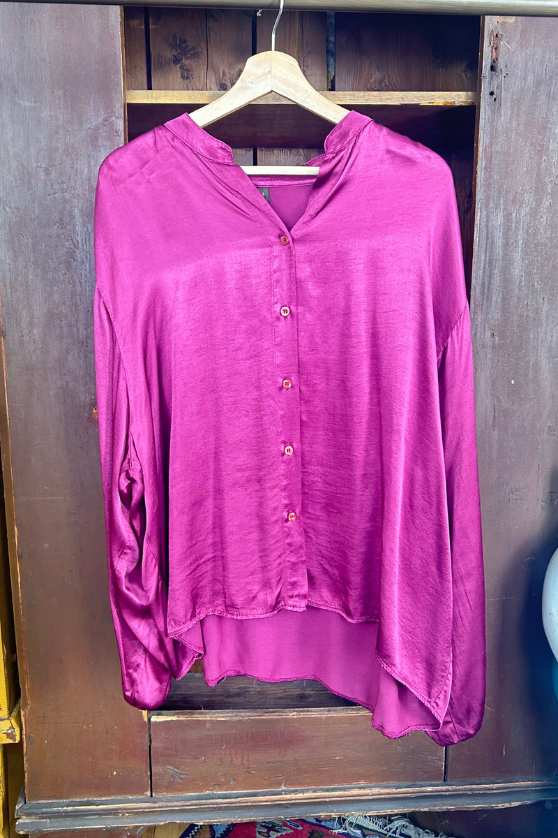 Silk Luxe Bubble Sleeve Shirt