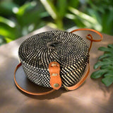Round Rattan Purse