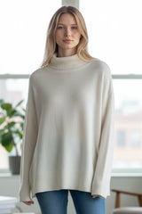 Rib Mock Neck Sweater