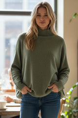 Rib Mock Neck Sweater