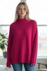 Rib Mock Neck Sweater