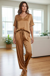 Satin Vneck Top