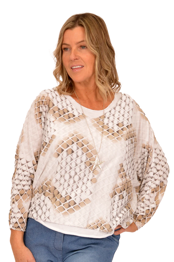 Snakeskin Print 2PC Tunic