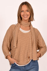 Braided Sweater w/ Scarf