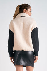 Faux Fur Colorblock Vest