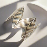 Multi Strand Silver Wave Cuff