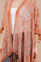 Serenity Rose Velvet Kimono