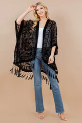 Harmony Rose Velvet Kimono