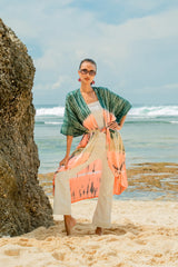 Striped Tie Dye Kimono