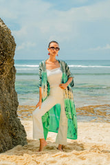 Striped Tie Dye Kimono