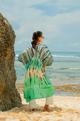 Striped Tie Dye Kimono