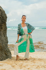 Striped Tie Dye Kimono