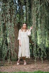 Cream Rose Lace Kimono