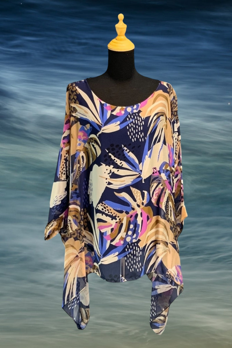 Tropical Batwing Top