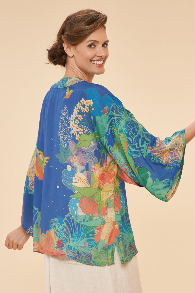 Hummingbird Denim Kimono