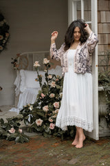 Peace Wine & Sunshine Cropped Kimono