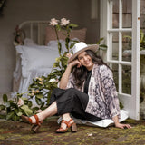 Peace Wine & Sunshine Cropped Kimono