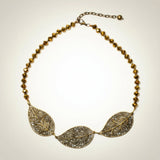 Short Triple Leaf Crystal Nk BRONZE