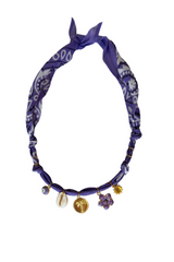 Santa Giulia Lilac Palm Tree Coin Necklace