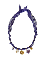 Santa Giulia Lilac Palm Tree Coin Necklace