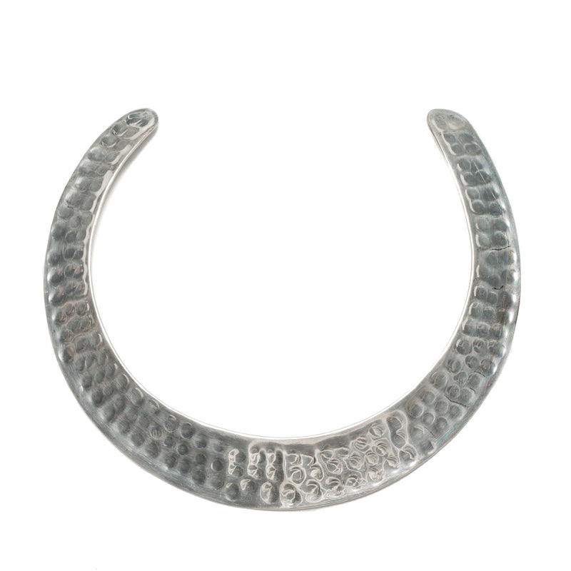 Beaten Metal Collar Necklace