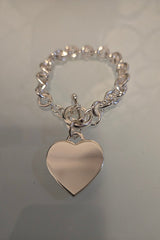 Large Heart Lock Bracelet