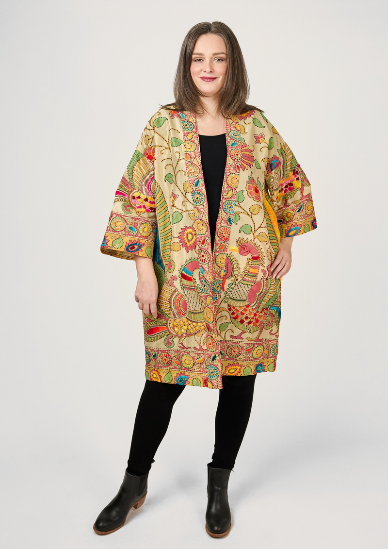 Vintage Peacock Kimono