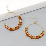 Gemma Wooden Hoop Earring