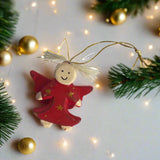 Hanging Angel Ornament - Red